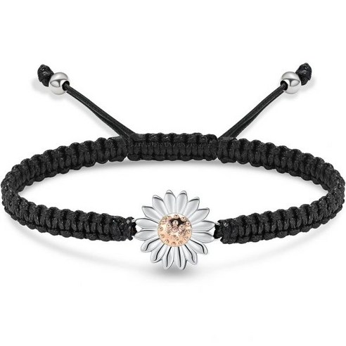 유골 홀더용 기념 보석 화장 항아리 팔찌 스테인레스 스틸 기념품 memorial jewelry Cremation Urn Bracelet for Ashes Holder Stainl, 1개, 하늘색 유골팔찌 12 샤조 해바라기 화장 유골을 위한 유골함 팔찌 여아 조절 가능한 보석 땋은 밧줄 기념