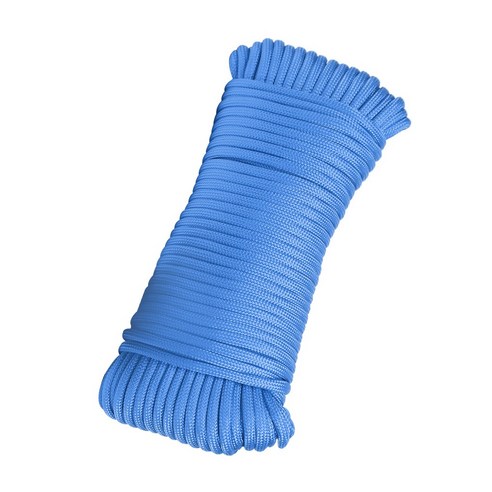 50 m 야외 등반 안전 로프 4mm 유연한 9-코어 생존 강도 paracord 안전 로프 코드 하이킹 나무 벽 등반 장비, 푸른