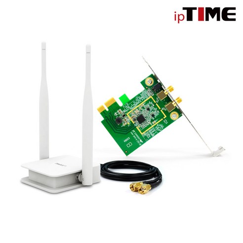 ipTIME A2000PX-MU (무선랜카드/PCI-E/1200Mbps)/외장안테나 2개 5dBi 1m 연장형 안테나