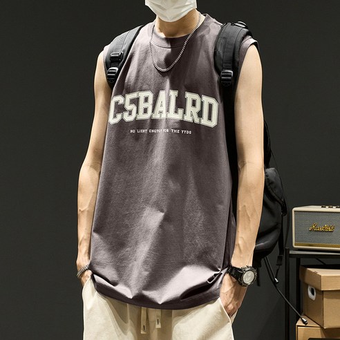 편안하고 세련된 남성용 나시티 티셔츠 2종세트