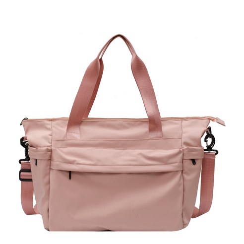 출장 여행 가방 여자 소형 휴대용 가벼운 방수 한국판 옷 수납 가방 패션 외출 여행 가방, 핑크/핑크