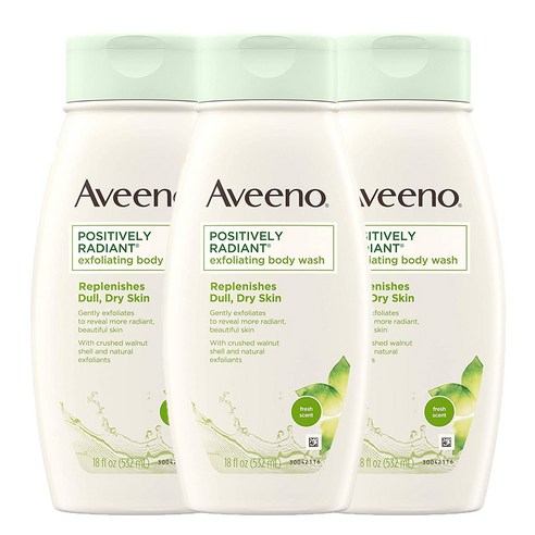 아비노 포지티블리 레이디언트 각질 제거 바디 워시, 532ml, 3개