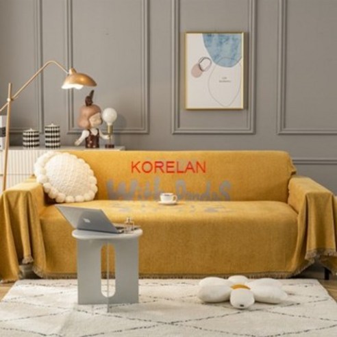 KORELAN 다국적 사계절 통용 ins 풍설 닐티 꽃 소파 수건 현대 심플한 소파 전면 덮개 수건 대발 2022년 새로운 소파 커버, 샛별