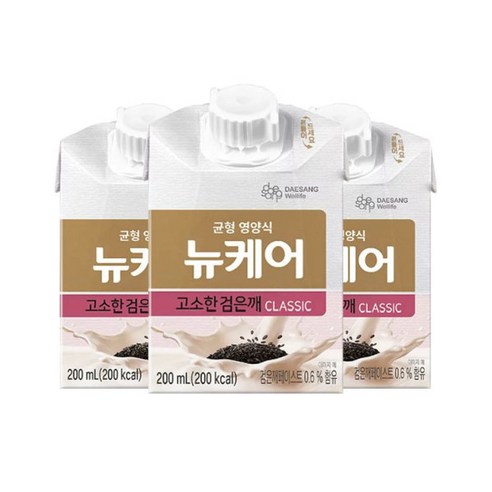 [대상웰라이프] 뉴케어 구수한맛 검은깨맛 아셉틱 200ml x 30팩, 30개