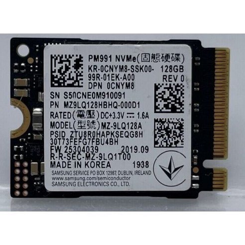 SAMSUNG 128GB PM991 MZ-9LQ128A SSD M.2 NVMe MZ9LQ128HBHQ-000D10CNYM8 681721