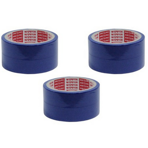 혜성테이프 칼라 마스킹테이프 종이테이프 파랑 24mm(폭) x 15M, 15개