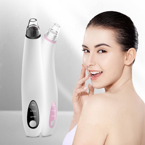 Routop 피지 흡입기 블랙헤드 제거기 여드름 3단 흡입력 딥청결 피부 친화적인 소재 기본형 USB식, 핑크
