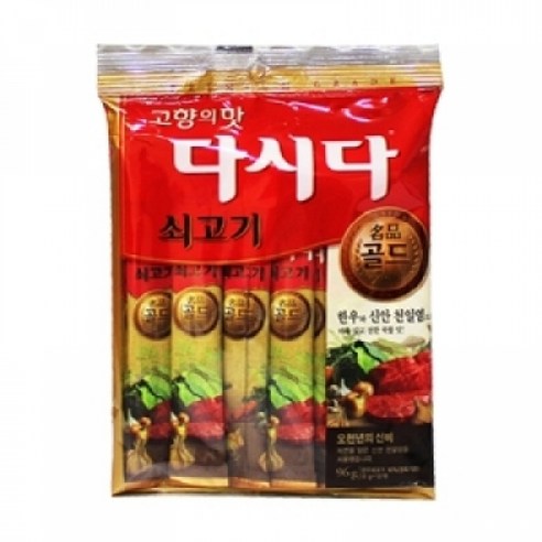 CJ 고향의맛 쇠고기 다시다 명품골드 스틱 96g(8gX12개) 식품  가루/조미료/향신료 조미료/향신료 기타조미료, 96g, 1개