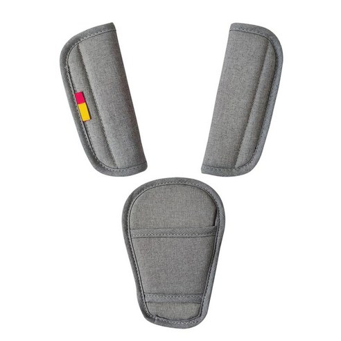 GHSHOP 자동차 어깨 패드 커버 쿠션 하네스 편안한 패드 18cm x 12.5cm × 폴리에스터 × 회색 × 1개 섬네일