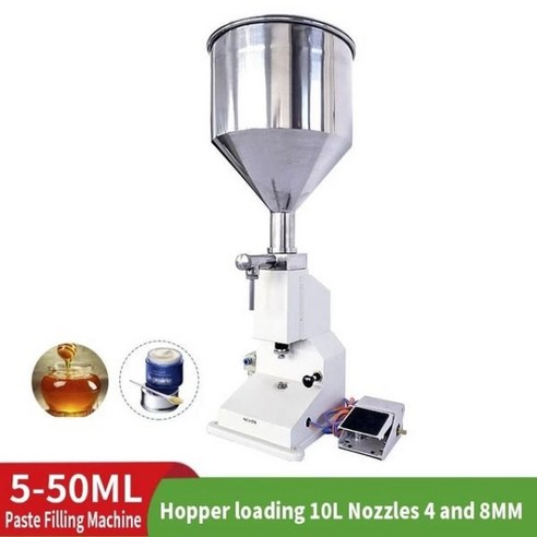 공압 페이스트 충전기 액체 정량 기계 오일 연고 치약 꿀 화장품, Pneumatic