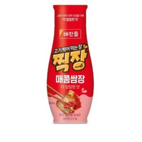 해찬들 고기 찍어 먹는 장 찍장 매콤쌈장, 300g, 6개