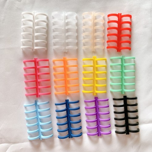 6공 루즈링 바인더링 제본링 30개 셀프제본 12color, 분홍30개, 10mm