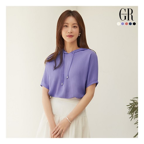 [조르쥬 레쉬] 24SS 썸머 티블라우스 5종 (후드2+브이넥3)