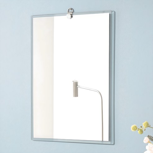 욕실에 미니멀한 아름다움을 더하다: 미소아이 심플 사각 욕실겸용 유리거울 리뷰 벽걸이거울