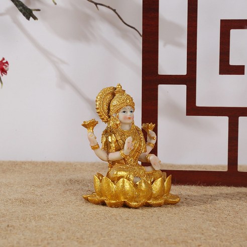 불상 작은 힌두교 여신 부처상 앉는 공예 풍수지 제단 디왈리 방 신사 사무실용