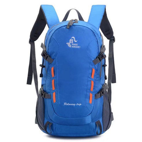 [LF] 40L 야외 가방 여행 방수 스포츠 배낭 대용량 다기능 배낭 트레킹 하이킹 캠핑 가방, 푸른 색