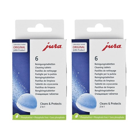 Jura 유라 커피머신 청소 클리닝 세정제 세척제 알약 태블릿 6개입 2팩 Cleaning Tablets