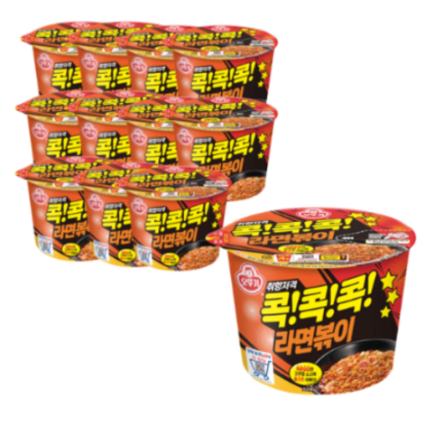 오뚜기 콕콕콕 라면볶이 용기 120g, 12개