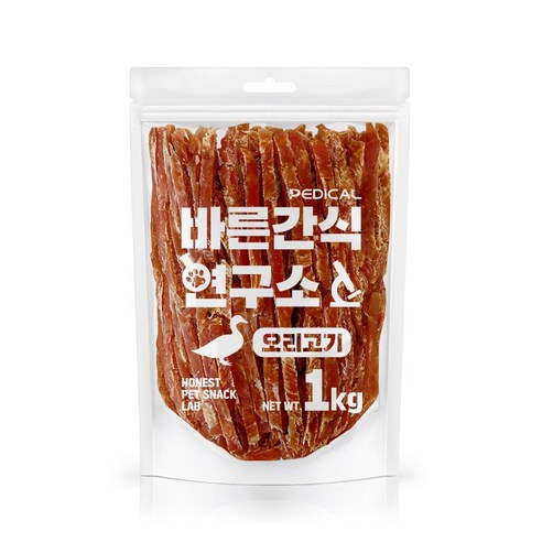 바른간식연구소 오리가슴살슬라이스 대용량간식, 1개