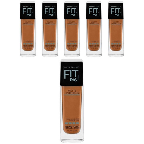 메이블린 핏 미! 매트+ 포어리스 파운데이션 30ml, Spicy Brown, 6개