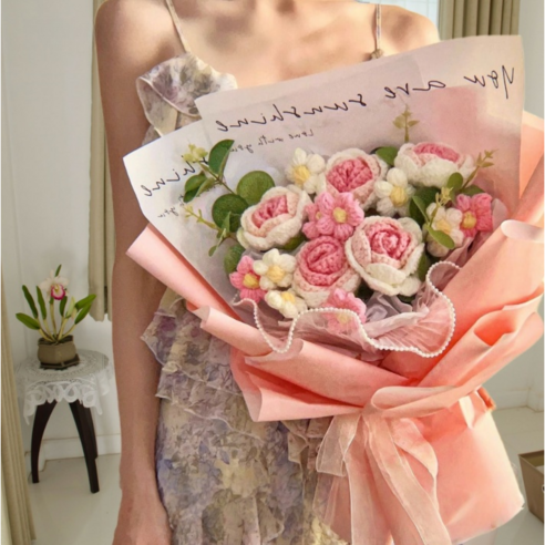 내 손으로 피워내는 영원한 아름다움, 뜨개 꽃다발 DIY 키트