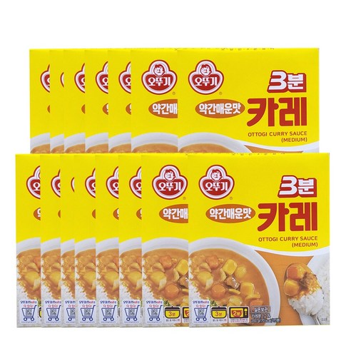 <올따옴> 오뚜기 3분카레 약간매운맛 200g x 15입, 15개