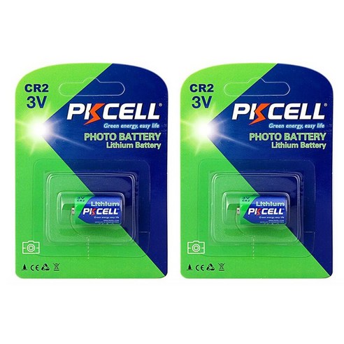 PKCELL CR2 3V 리튬 건전지 카드팩 2개 거리측정기배터리