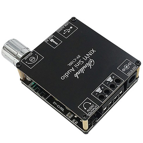 XY-C100L HIFI 100WX2 블루투스 5.0 고전력 디지털 스테레오 앰프 보드 AUX USB AMP Amplificador 홈 시어터, 하나, 검정