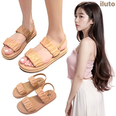 일루토 논슬립 통굽 키높이 디자인 샌들