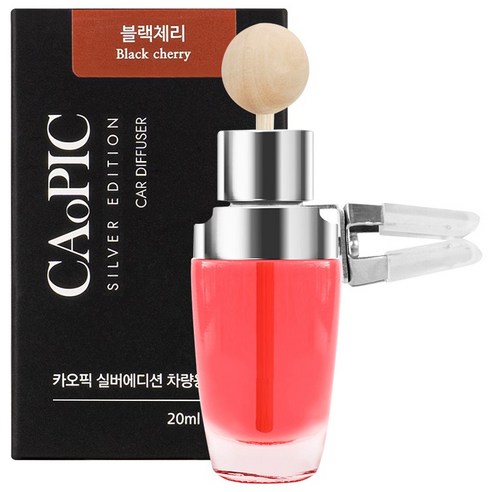카오픽 실버에디션 차량용 송풍구 디퓨저 20ml, 1개, 블랙체리