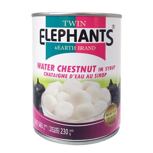 트윈엘리펀츠 태국 열대과일 워터체스넛 물밤 통조림 565g 5개/ WATERCHESTNUT, 5개