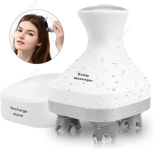 Routop 두피 마사지기 IPX7 방수 건습겸용, 6218, 6218