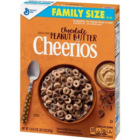 치리오스 Cheerios 시리얼 초콜릿맛 패밀리 사이즈, 1박스, 510.291g