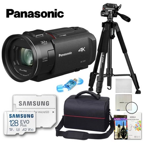 파나소닉 HC-VX1 프리미엄 삼각대 패키지 8종세트/128GB+MCUV필터+전용가방+삼각대+카드리더기+청소도구+극세사융+액정보호필름/TJ