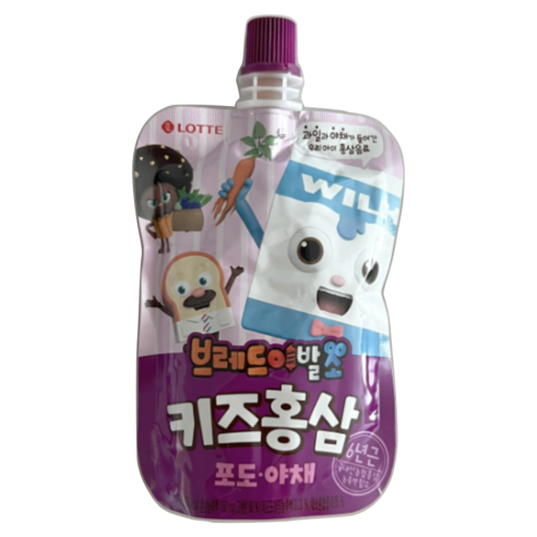 롯데칠성음료 핑크퐁 키즈홍삼 100ml, 20개