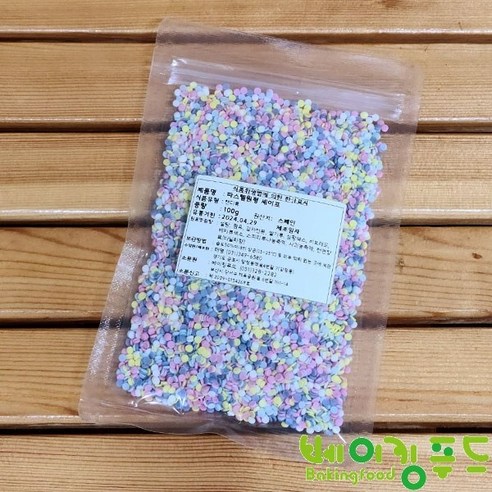 [렛츠베이킹] 스프링클 파스텔원형 100g, 1개
