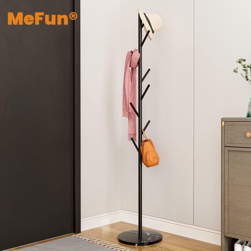 MeFun 코트 랙 스탠드 행거 행거트리 고급 금속 옷걸이 스탠드옷걸이, 블랙