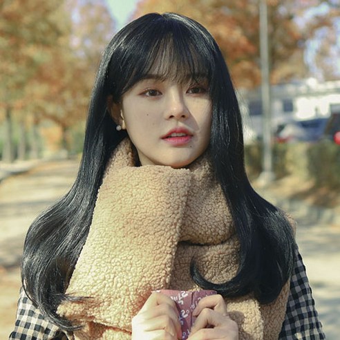 가발매니아 하프라운드 52cm 수제통가발 프론트레이스, 내츄럴블랙