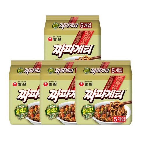 <올따옴> 농심 짜파게티 5입멀티 4봉, 20개입