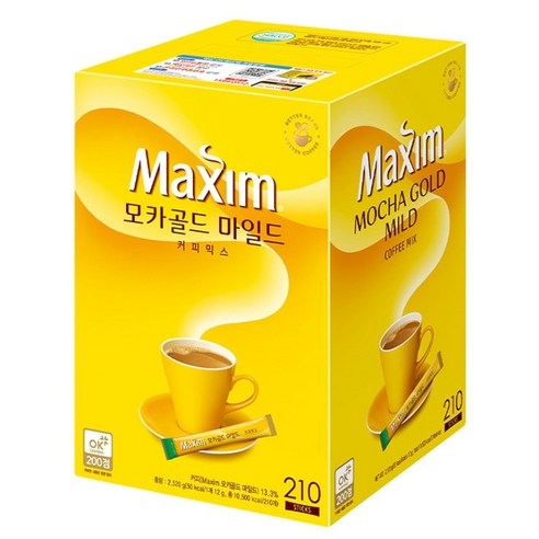 맥심 모카골드 마일드 커피믹스, 12g, 210개입, 1개