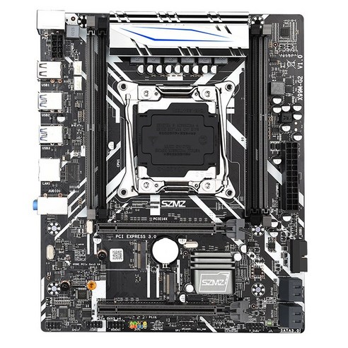 AFBEST SZMZ X99 마더보드 컴퓨터 데스크탑 서버 MATX 소형 보드 SATA III 64G LGA2011 E52680/2678V3 CPU 지원, 검은 색