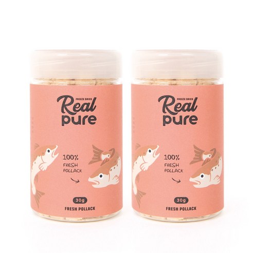 리얼퓨어FD 동결건조 고양이 간식 큐브 30g, 명태, 2개