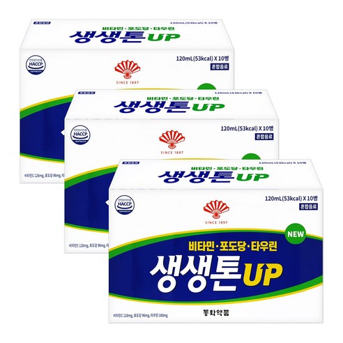 동화제약 생생톤UP 활력드링크 비타민+포도당+타우린, 120ml, 30개