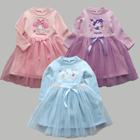 산리오 원피스 마이멜로디 쿠로미 시나모롤 여아 겨울옷