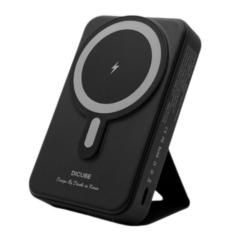 스마트온 아이폰 무선 맥세이프 보조배터리 10000mAh 15w 고속충전, 블랙, M7(블랙)