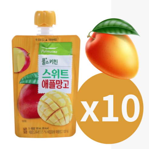 풀무원 풀스키친 스위트 애플망고 과채음료 100ml 10개 어린이음료