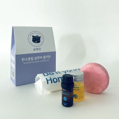 삼쩜오 탄소중립 샴푸바 키트 100g 1분량 교육용 레몬, 핑크
