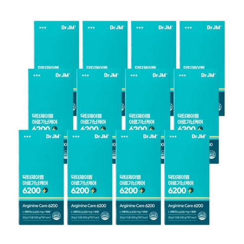 닥터제이엠 아르기닌 케어 6200 고함량 아르기닌 맨즈파워 스테미나 시트룰린 아연 활력 에너지 정력, 300g, 12개