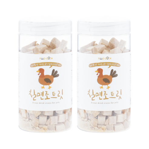 푸드덕펫푸드 강아지 애견 수제 간식 동결건조 큐브 트릿, 2개, 120g, 칠면조트릿
