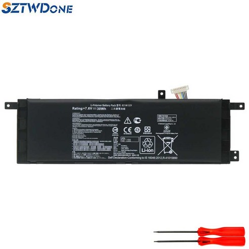 노트북 배터리 ASUS P F453 F553 X453 X553MA X403M X503M B21N1329, 1개